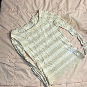 Old Navy long sleeve shirt cream and beige color